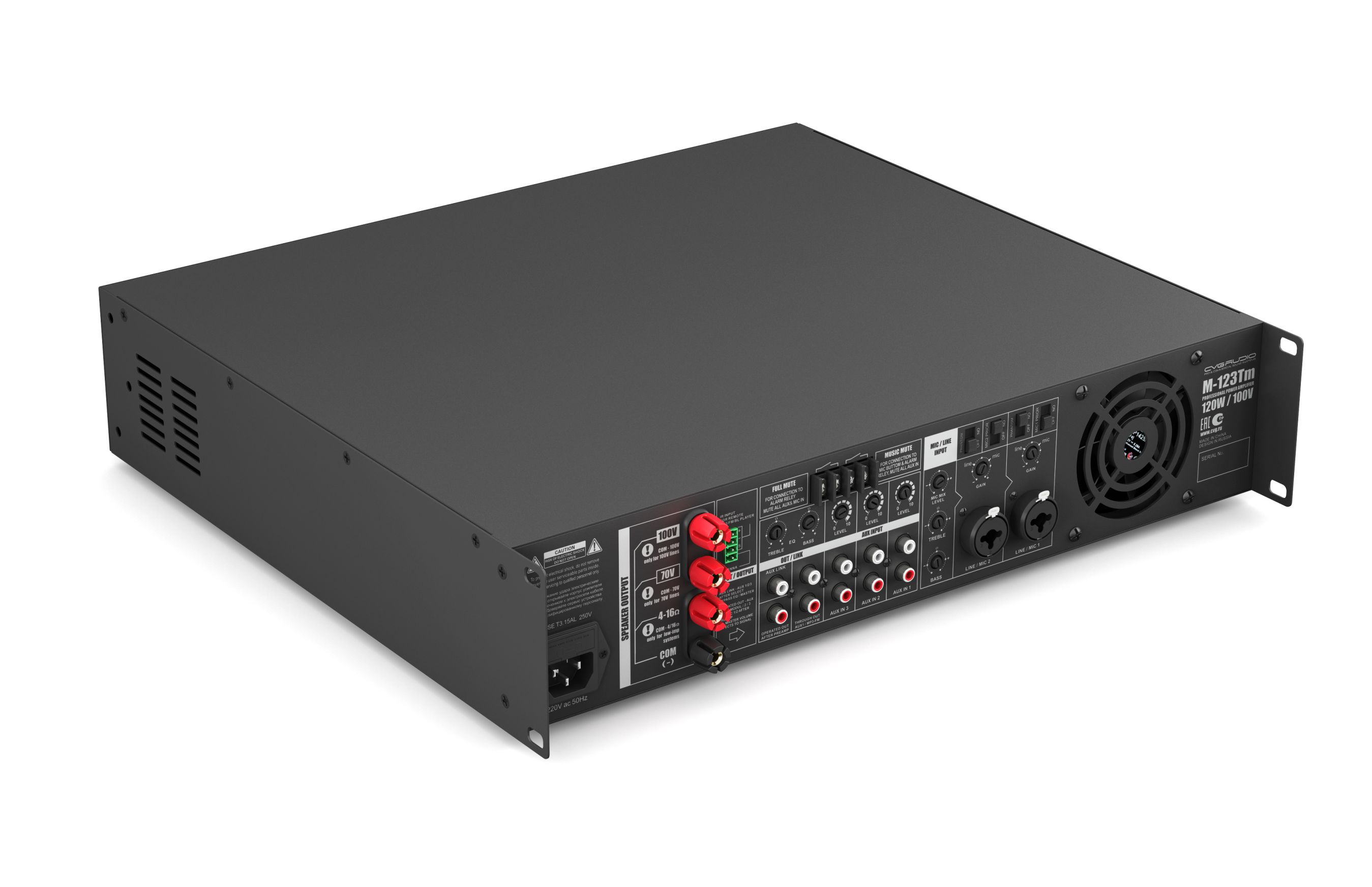 Трансляционный микшер-усилитель CVGaudio M-123Tm